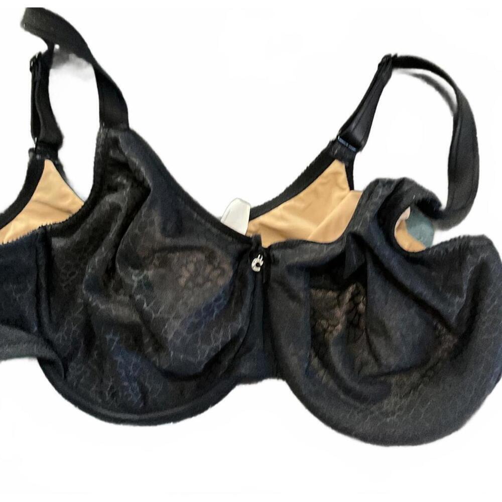 Chantelle Black Lace Underwire Bra with Adjustable Straps 40 DD
